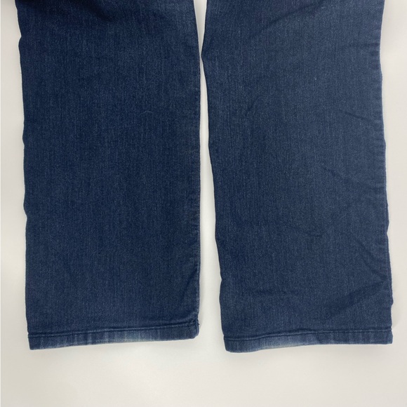 NYDJ Not Your Daughter Jeans Straight Leg Bedazzled Back Pockets Dark Blue Wash - Picture 10 of 14